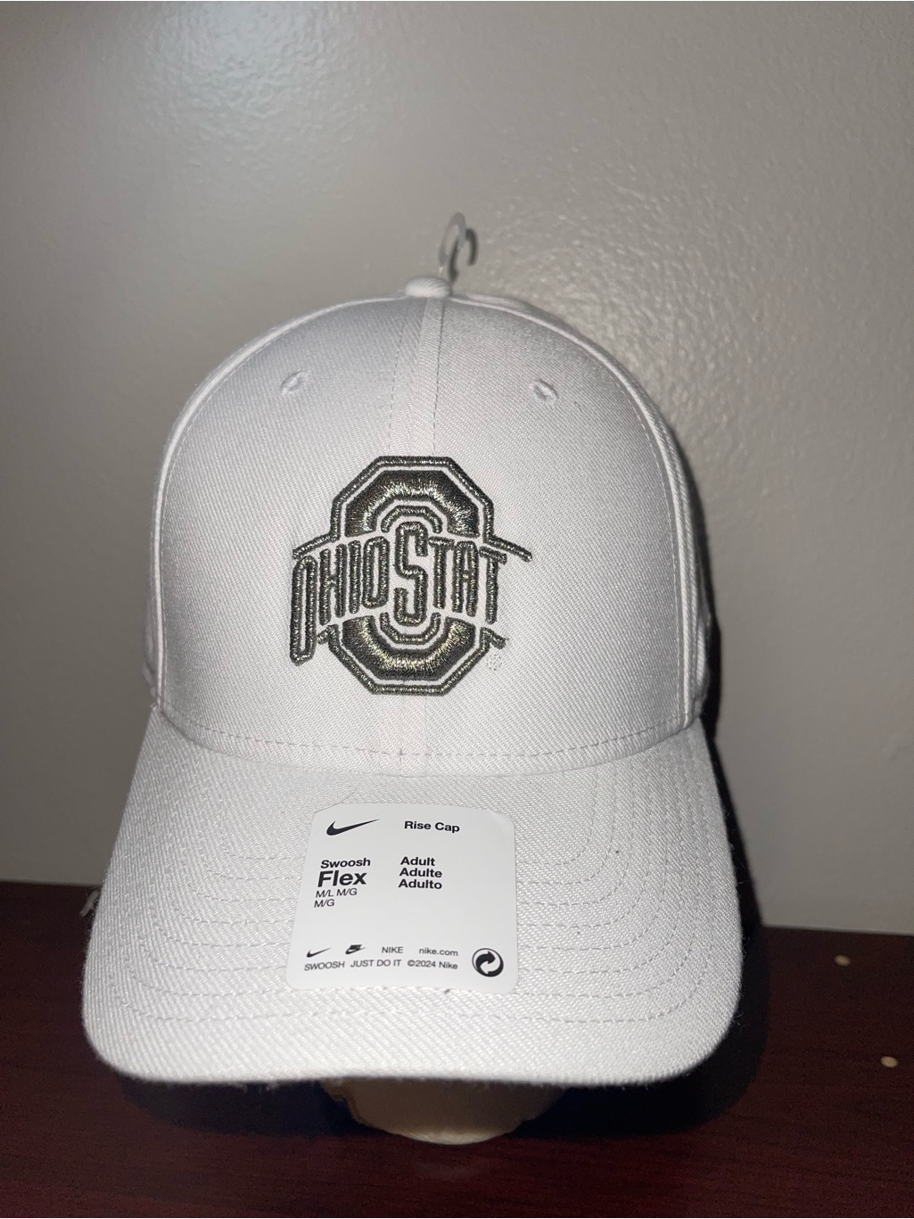Nike White Ohio State Embroidered Logo Baseball Cap